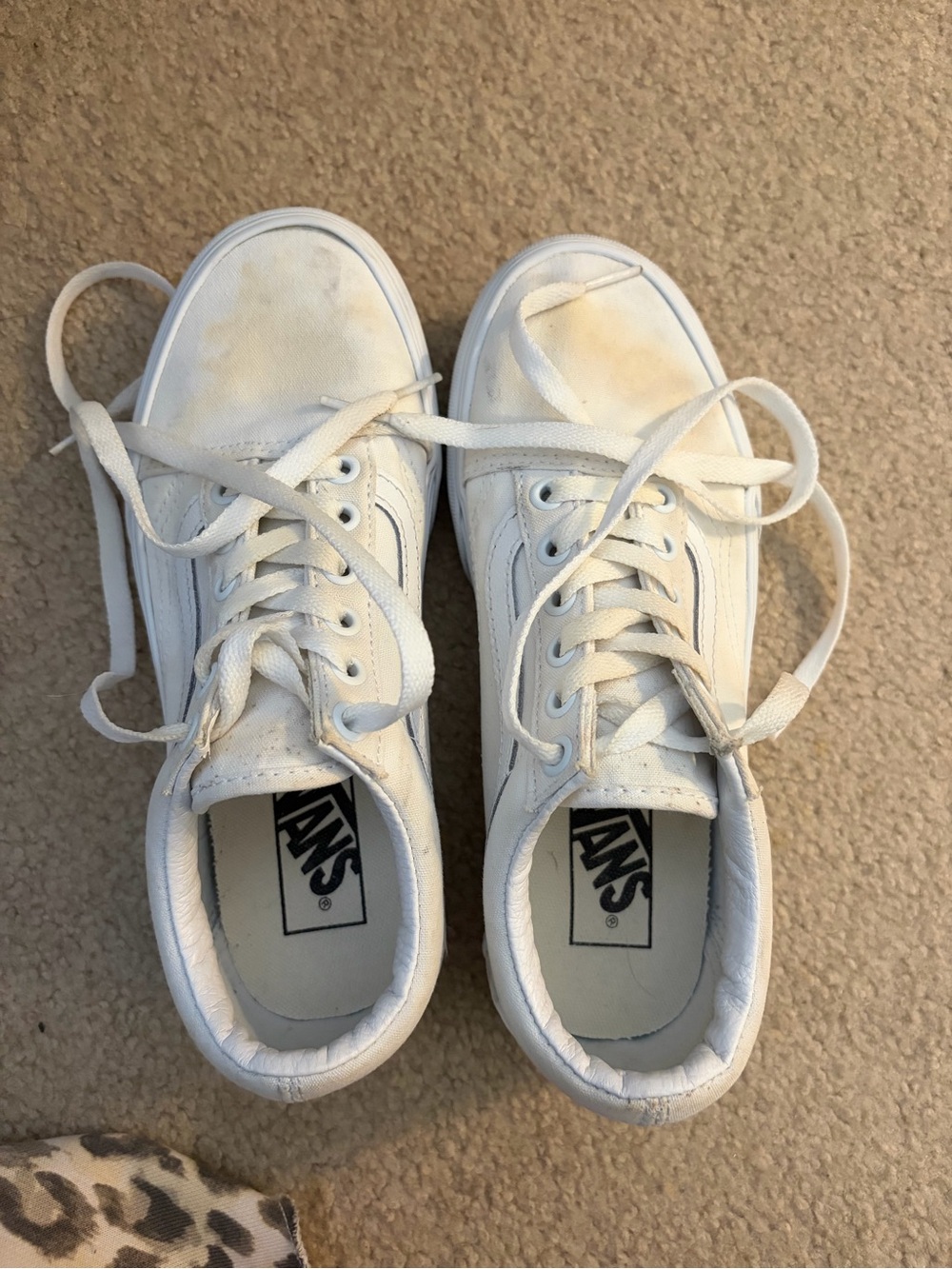 Vans White Canvas Low-Top Trainers